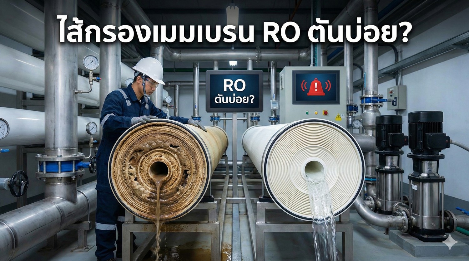 ไส้กรองเมมเบรน RO ตันบ่อย? เจาะลึกสาเหตุและวิธีล้างเมมเบรน (CIP) ที่ถูกต้อง